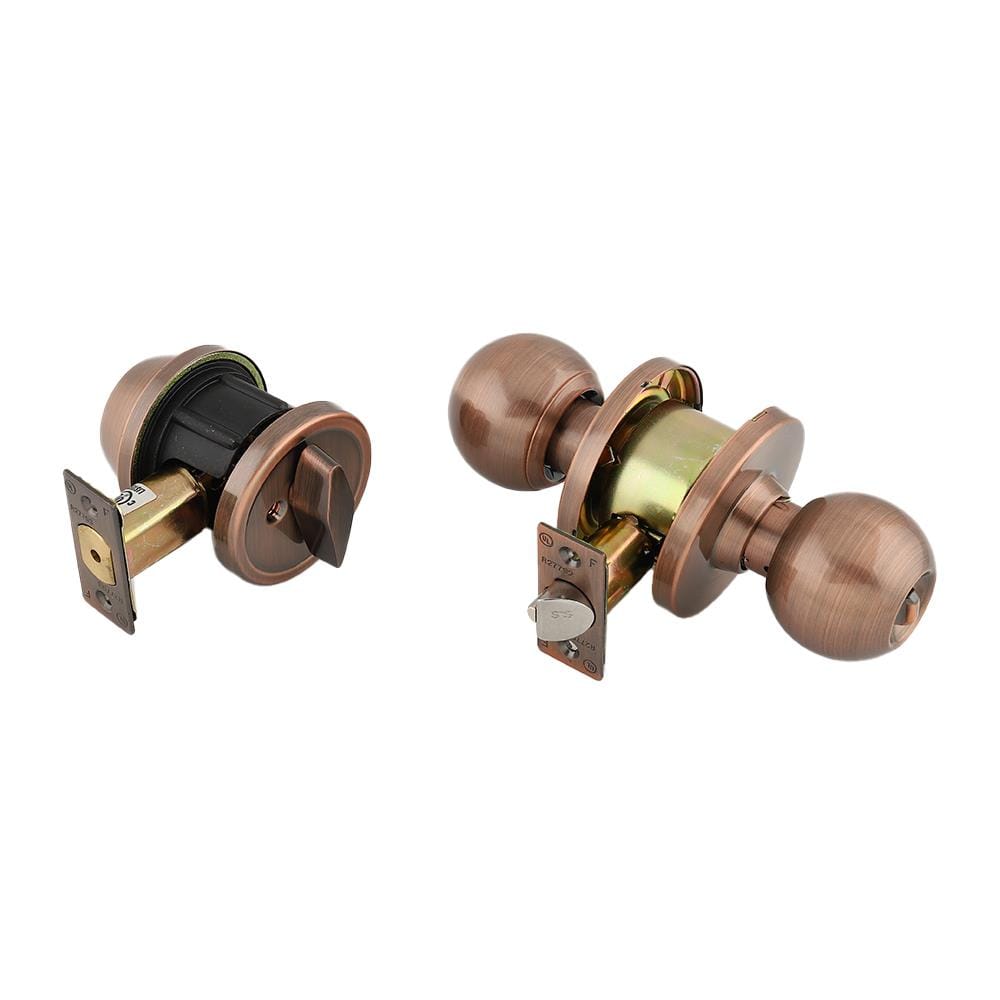 ชุดลูกบิดประตู หัวกลม (พร้อม DEADBOLT) MUL-T-LOCK DTAC-8303(S) สีทองแดงรมดำ