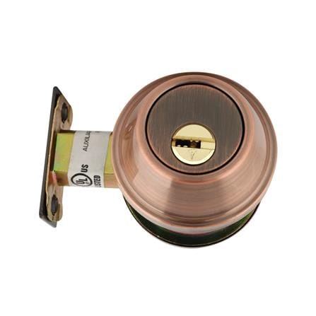 ชุดลูกบิดประตู หัวกลม (พร้อม DEADBOLT) MUL-T-LOCK DTAC-8303(S) สีทองแดงรมดำ_4
