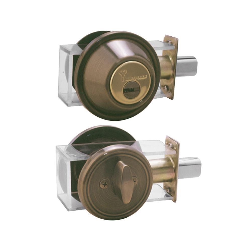 ชุดลูกบิดประตู หัวกลม (พร้อม DEADBOLT) MUL-T-LOCK DTAB-8302 สีทองเหลืองรมดำ