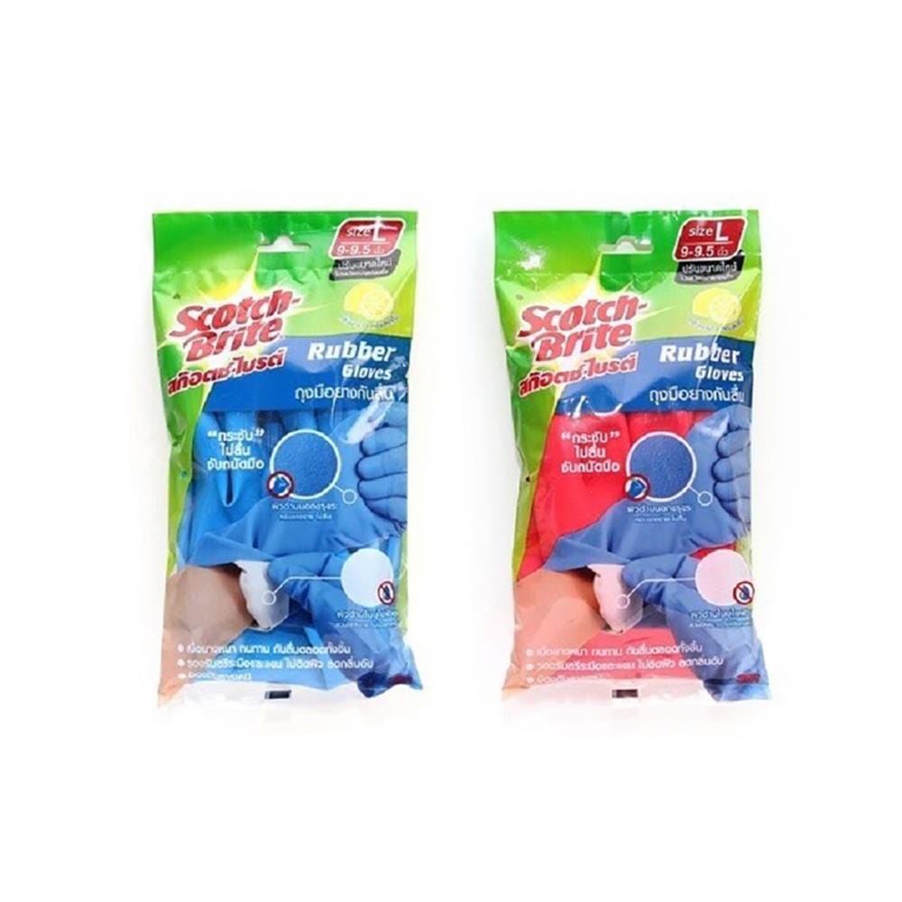 ถุงมือยางกันลื่น ขนาดใหญ่ SCOTH-BRITE SIZE L คละสี