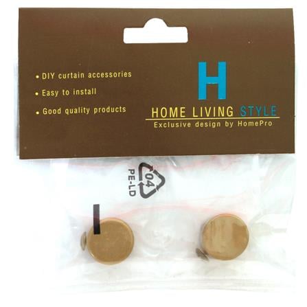 หัว-ท้ายรางผ้าม่าน HOME LIVING STYLE 19 มม. สีทอง_2