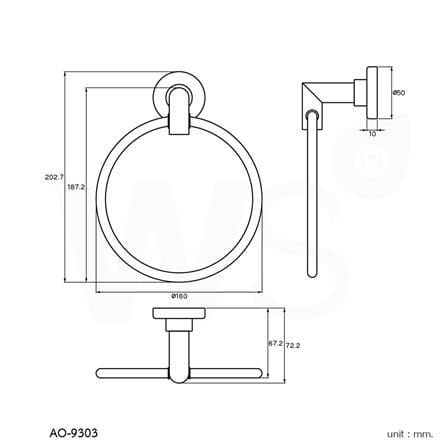ห่วงแขวนผ้า WS AO-9303 สเตนเลส_1