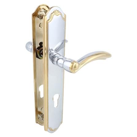 ชุดมือจับก้านโยกหลอก (DUMMY MORTISE)  MUL-T-LOCK 2358 สีทองเงา