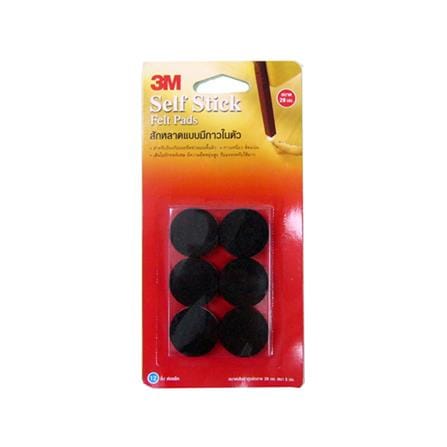 สักหลาดแบบกลม 3M 28x28 มม. สีดำ 12 ชิ้น_0