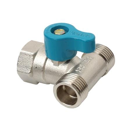 มินิบอลวาล์วสามทาง MALE/FEMALE/MALE SANWA 1/2 นิ้ว...