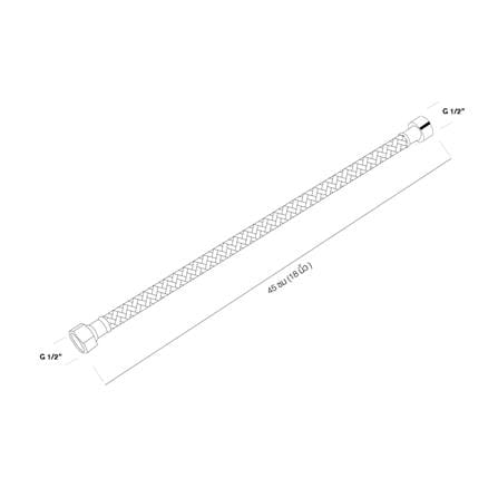 สายน้ำดีสเตนเลสน้ำอุ่น-น้ำเย็น 18 นิ้ว COTTO Z403(HM)_2