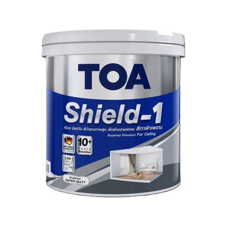 สีน้ำทาฝ้าเพดาน ชนิดด้าน TOA SHIELD-1 E777 1 แกลลอน_0