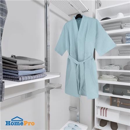 ชุดคลุมอาบน้ำ HOME LIVING STYLE WAFFLE สีน้ำเงิน_3