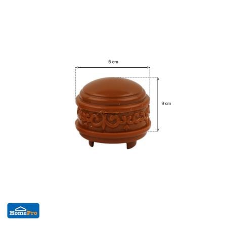 หัว-ท้ายรางผ้าม่าน เล็ก HOME LIVING STYLE 25 มม. สีน้ำตาล_5