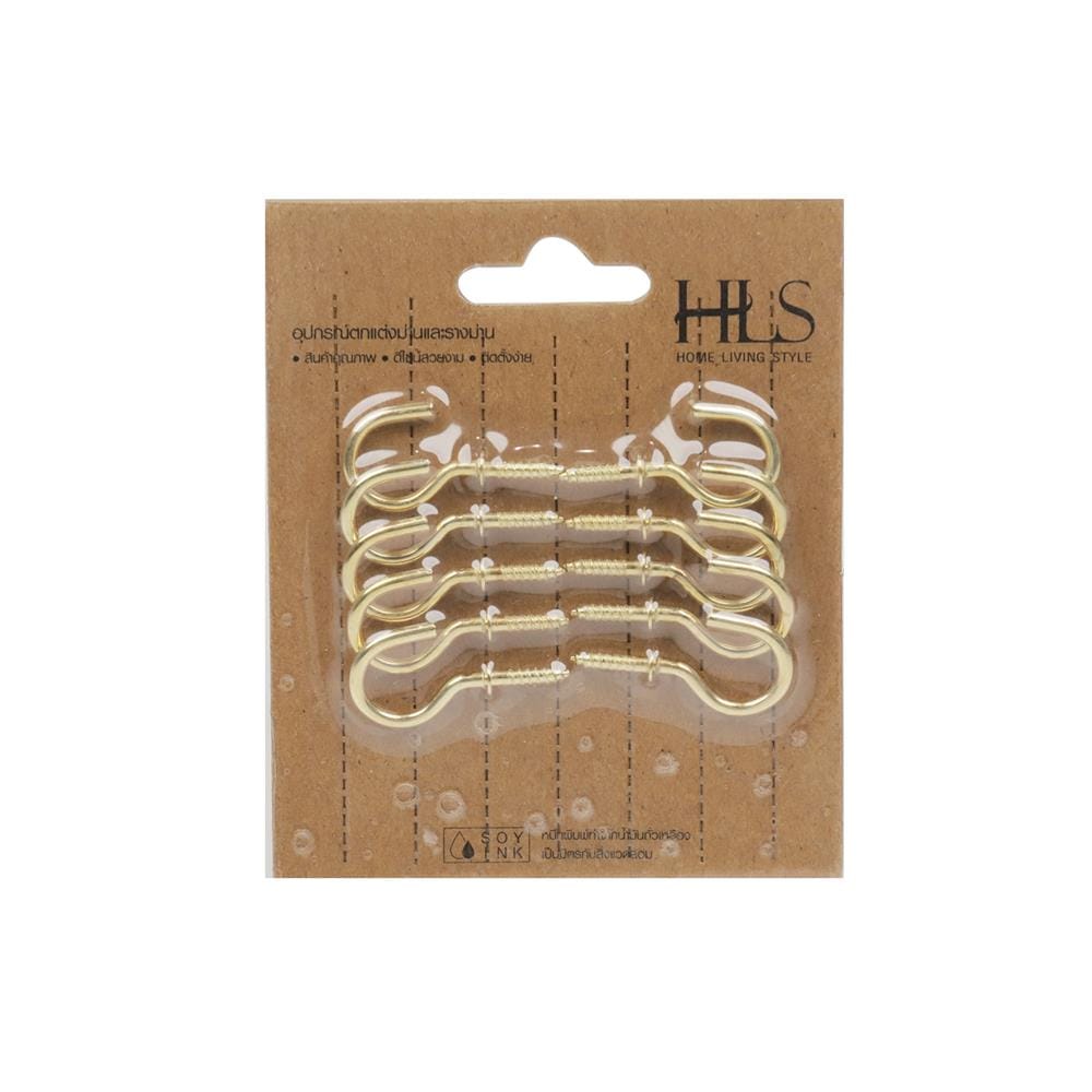ตะขอเกี่ยว HOME LIVING STYLE สีทอง แพ็ก 10 ชิ้น