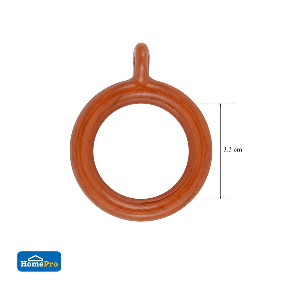 ห่วงคล้องราง HOME LIVING STYLE 33 มม. สีน้ำตาล (แพ็ก 10 ชิ้น)