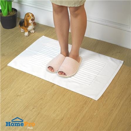 พรมขนหนู HOME LIVING STYLE 18X30 นิ้ว สีขาว แพ็ก 3 ชิ้น_6