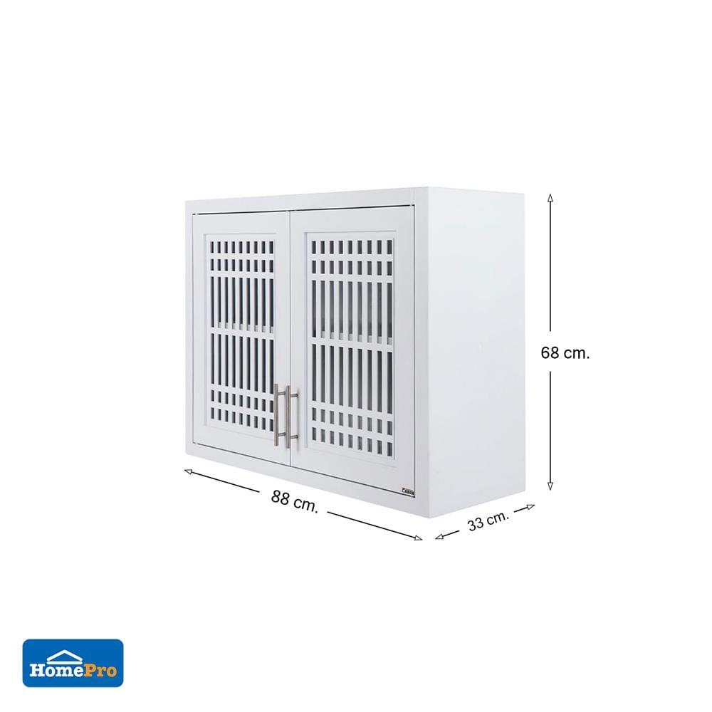 ตู้คู่ CABIN GROOVE 88x68 ซม. สีขาว