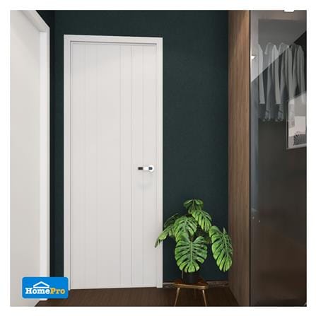 ประตู PVC บานประกอบ AZLE 1 70X180 ซม. สีครีม_3