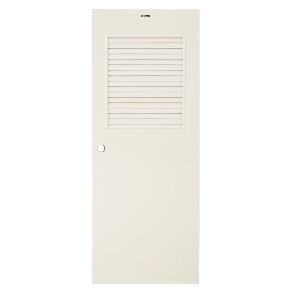 ประตู PVC บานประกอบ AZLE-3 70X180 ซม. สีครีม