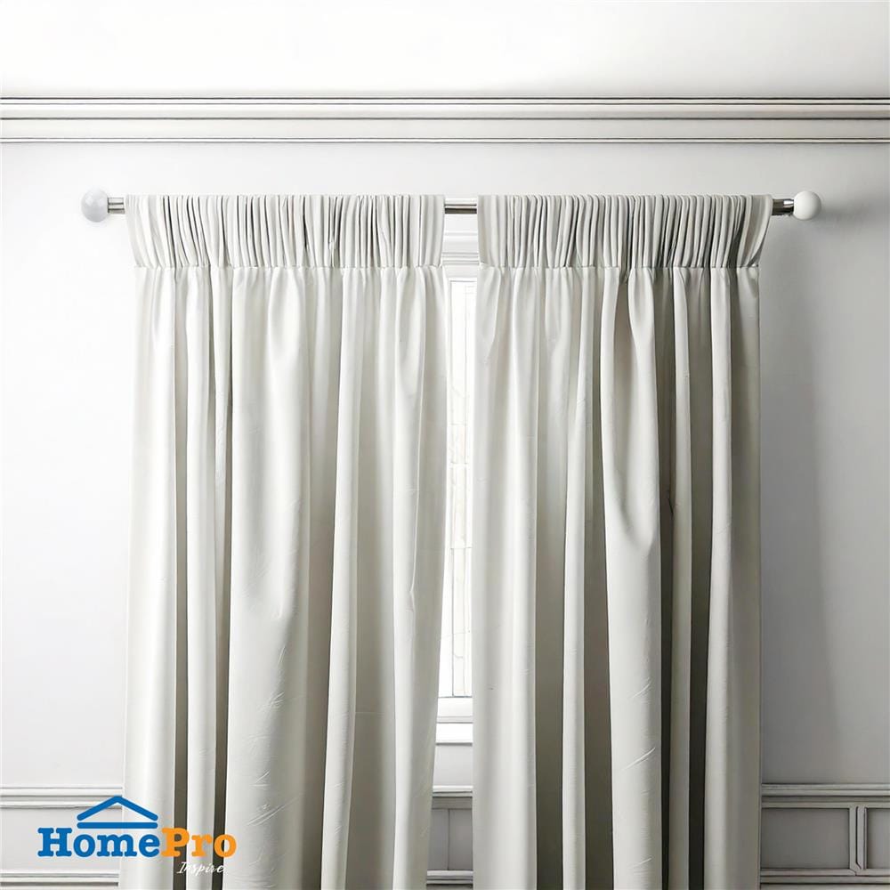 หัว-ท้ายรางผ้าม่าน รางแป๊บ HOME LIVING STYLE 25 มม. สีขาว