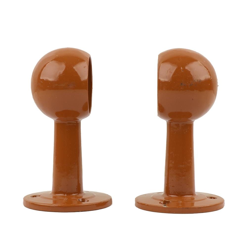 หัว-ท้ายรางผ้าม่าน รางแป๊บ HOME LIVING STYLE 25 มม. สีน้ำตาล