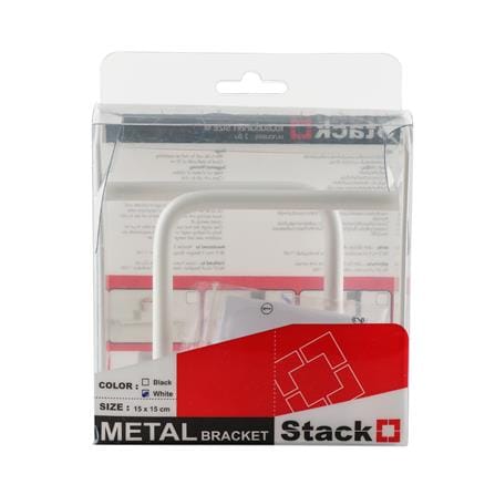 แขนรับชั้นเหล็ก STACKO P 3x15x15 ซม. สีขาว_3