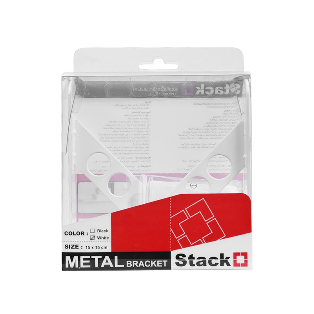 แขนรับชั้นเหล็ก STACKO O4 15x15 ซม. สีขาว