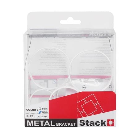 แขนรับชั้นเหล็ก STACKO O 15x15 ซม. สีขาว_2