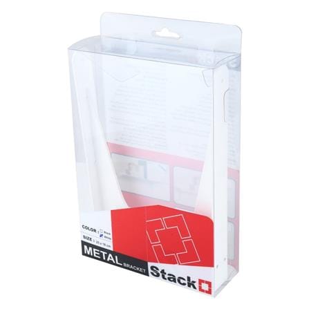 แขนรับชั้นเหล็ก STACKO L 25x18 ซม. สีขาว_2