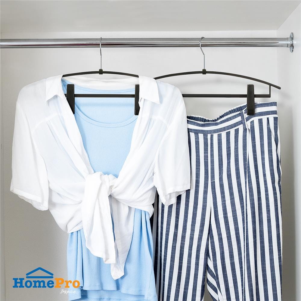 ไม้แขวนเสื้อหนีบ PLIM HHG003-B สีดำ