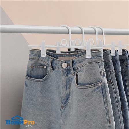 ไม้แขวนเสื้อมีหนีบ PLIM HHG007-W สีขาว_3