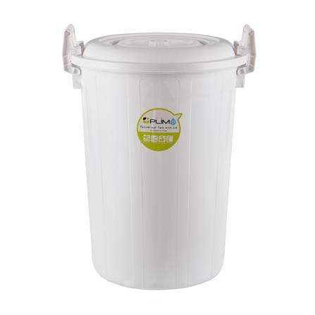 ถังน้ำถังน้ำกลมพร้อมฝาล็อค PLIM 79L (20.8gl) สีขาว_0