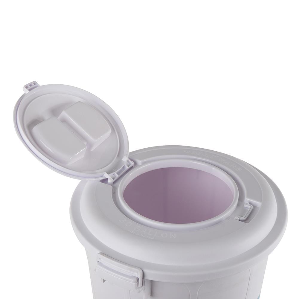 ถังน้ำถังน้ำกลมพร้อมฝาล็อค PLIM 115L (30.3.gl) สีขาว