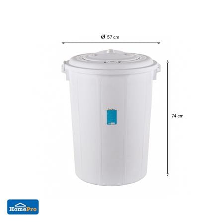 ถังน้ำถังน้ำกลมพร้อมฝาล็อค PLIM 115L (30.3.gl) สีขาว_4