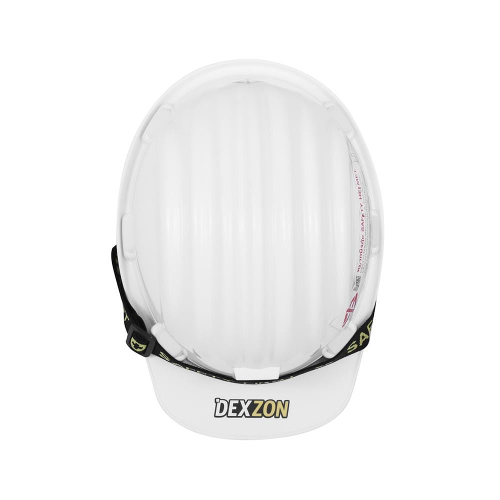 หมวกนิรภัยพลาสติก PP มาตรฐานมอก. DEXZON สีขาว