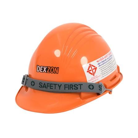 หมวกนิรภัยพลาสติก ABS มาตรฐานมอก. DEXZON สีส้ม_0