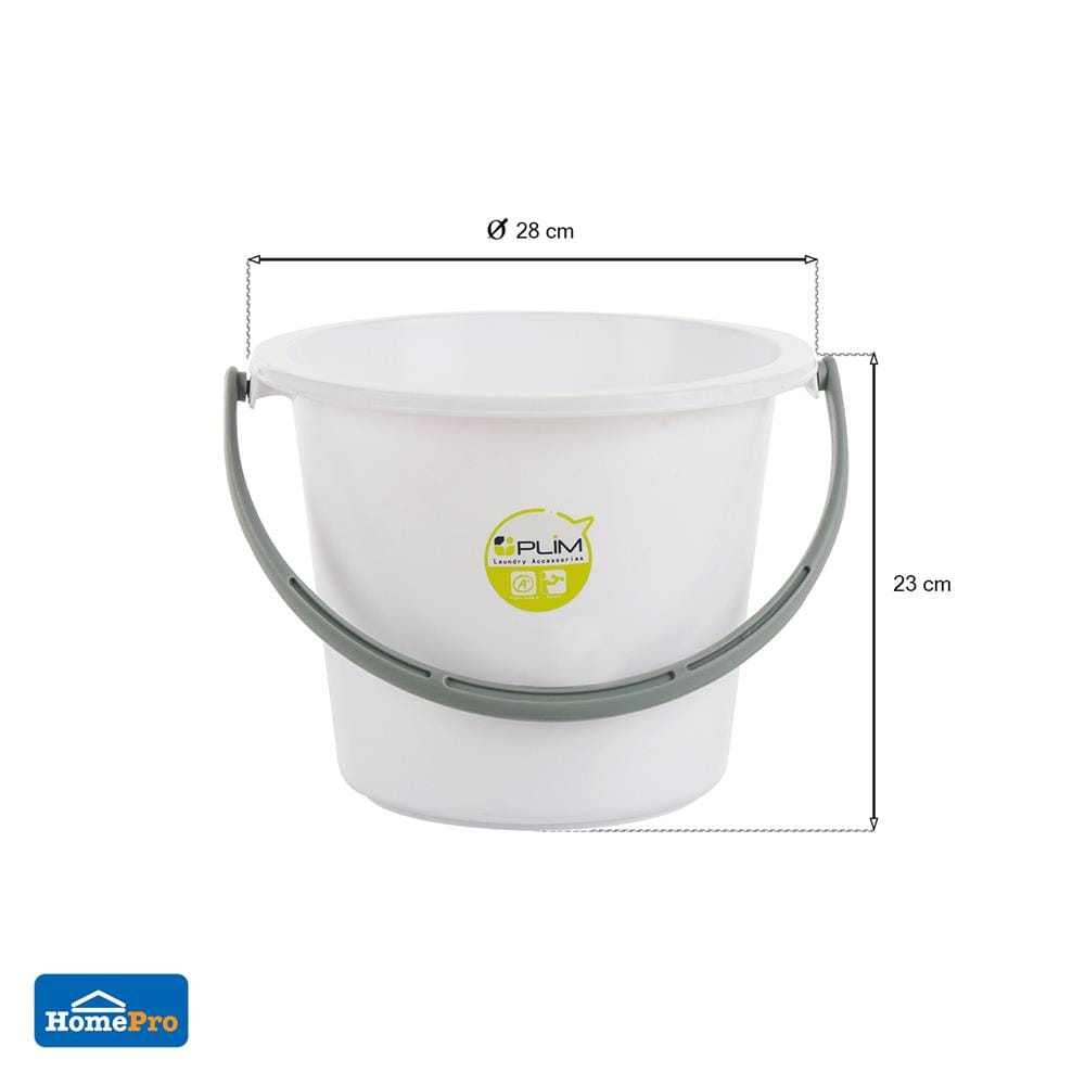 ถังน้ำกลม PLIM 9L (2.5.gl) สีขาว