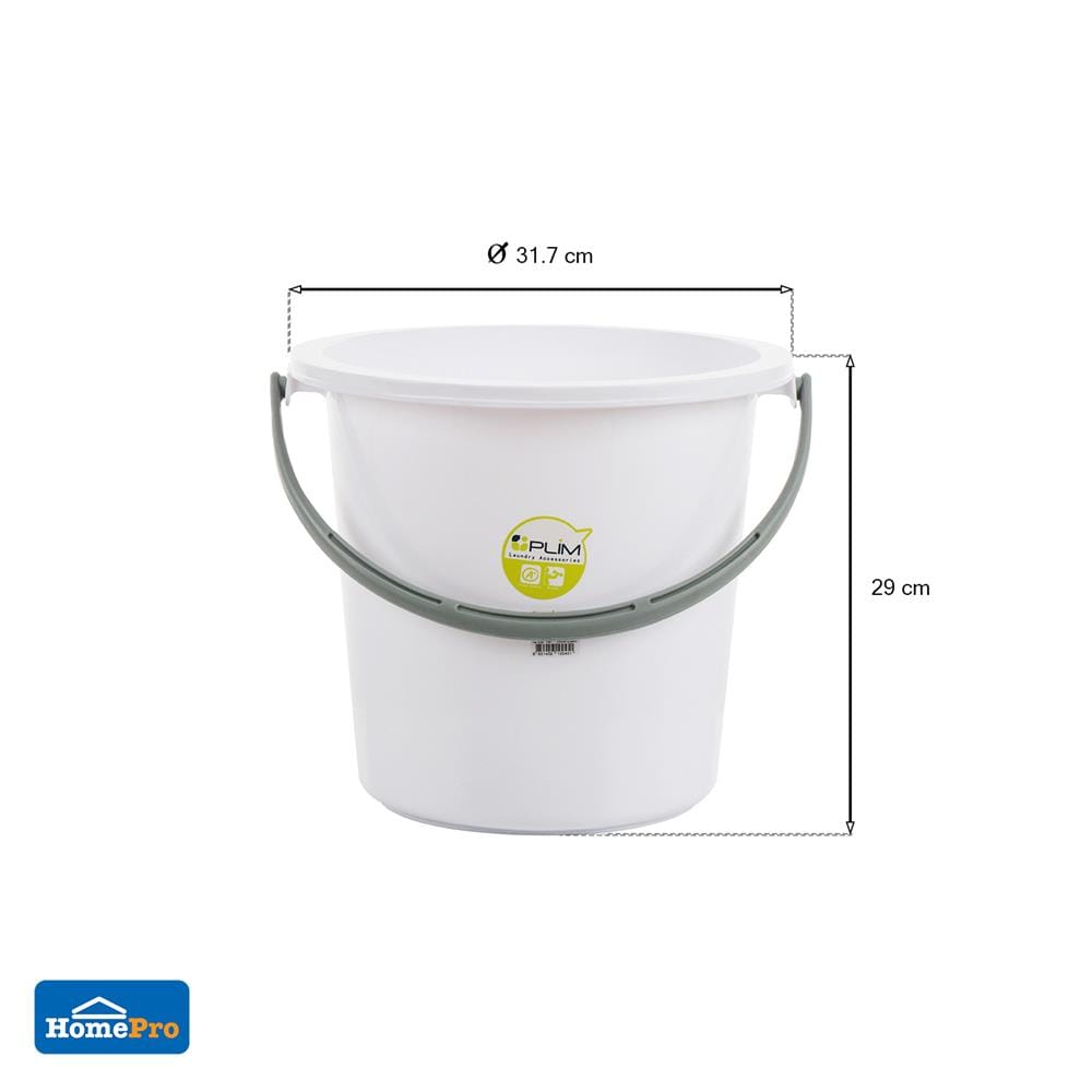 ถังน้ำกลม PLIM 17L (4.5.gl) สีขาว