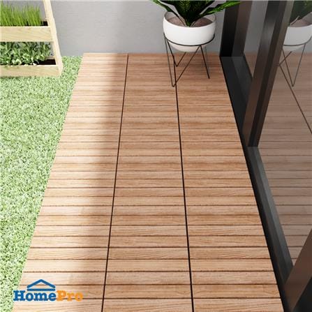 ทางเท้าไม้เนื้อแข็งตรงเรียบ SPRING 30x30 ซม._5