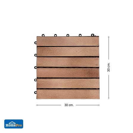 ทางเท้าไม้เนื้อแข็งตรงเรียบ SPRING 30x30 ซม._6
