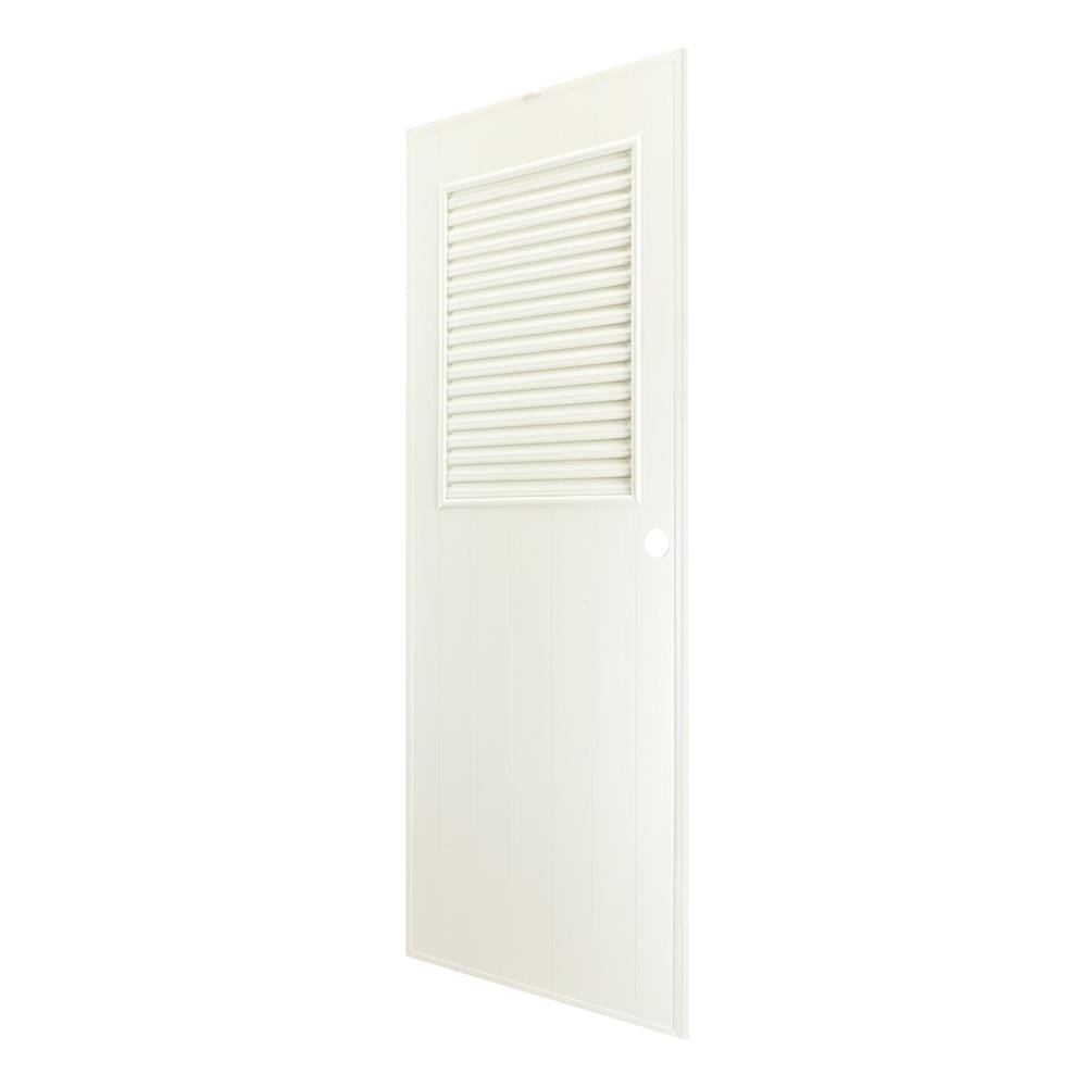 ประตู PVC บานประกอบ AZLE 3 80X200 ซม. สีครีม