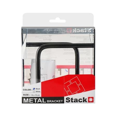 แขนรับชั้นเหล็ก STACKO P 3x15x15 ซม. สีดำ_3
