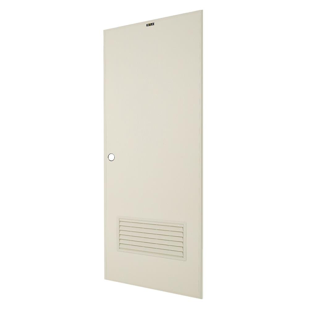 ประตูห้องน้ำ PVC AZLE AZ-2 เกล็ดล่าง 70X180 ซม. สีครีม