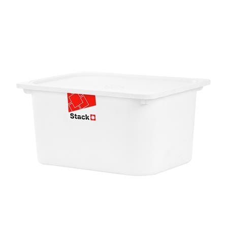 กล่องฝาปิด STACKO HARU 43x33x22 ซม. สีขาว