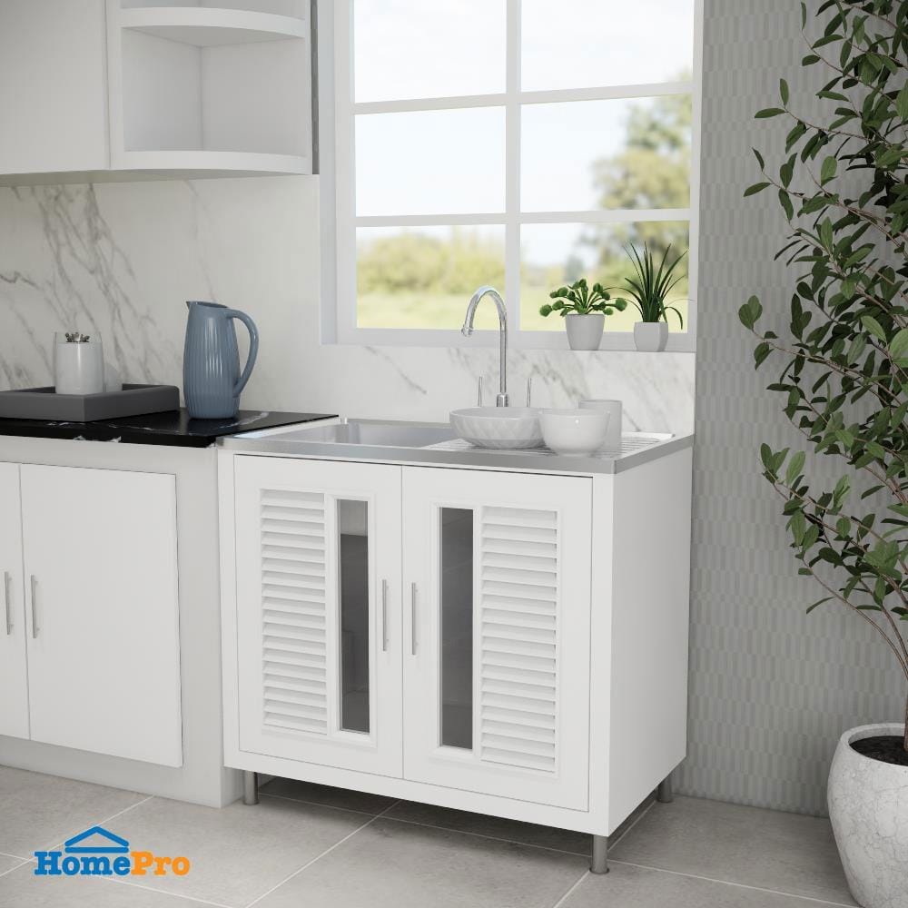ตู้ตั้งพื้น ABS CABIN NUVO 1หลุม 1ที่พัก สีขาว
