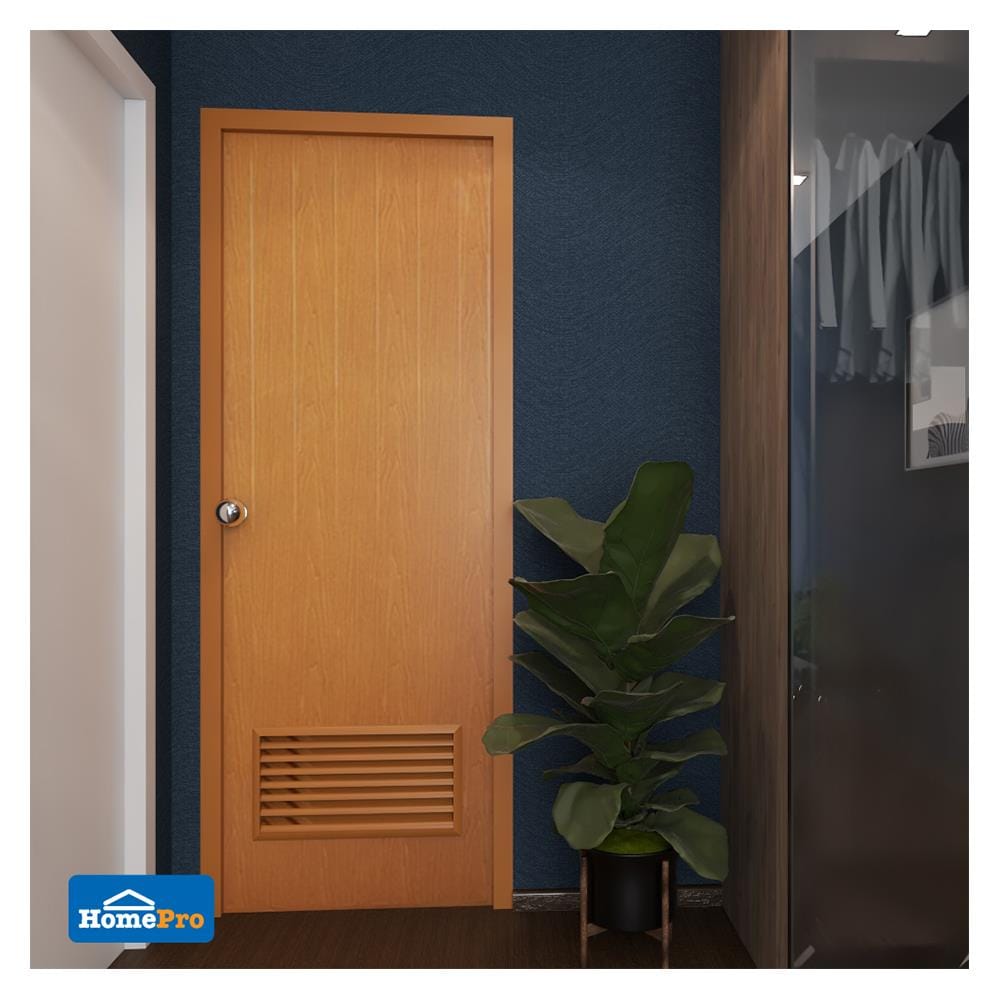 ประตู PVC บานประกอบ AZLE 2 70X200 ซม. สีสัก