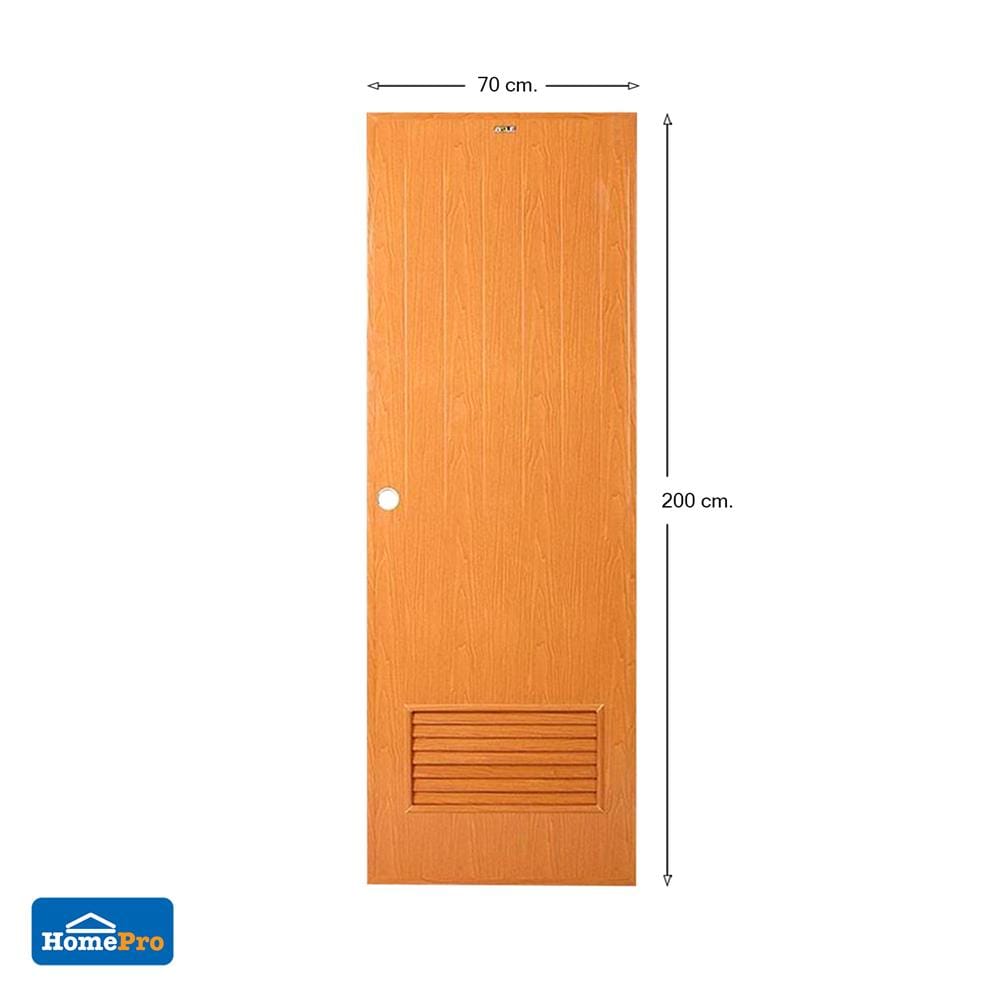 ประตู PVC บานประกอบ AZLE 2 70X200 ซม. สีสัก