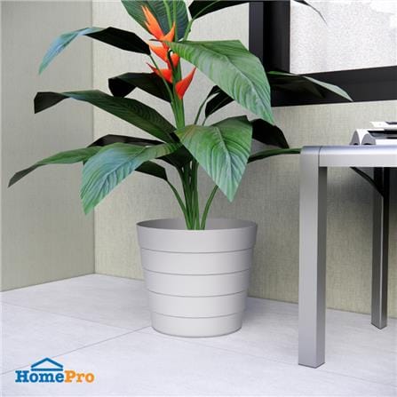 กระถางพลาสติก SPRING SP-03 26x26x25 ซม. สีขาว_3