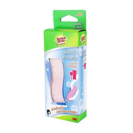 ฟองน้ำล้างแก้ว SCOTH-BRITE SLIM 5.5x3.2x15 ซม._0