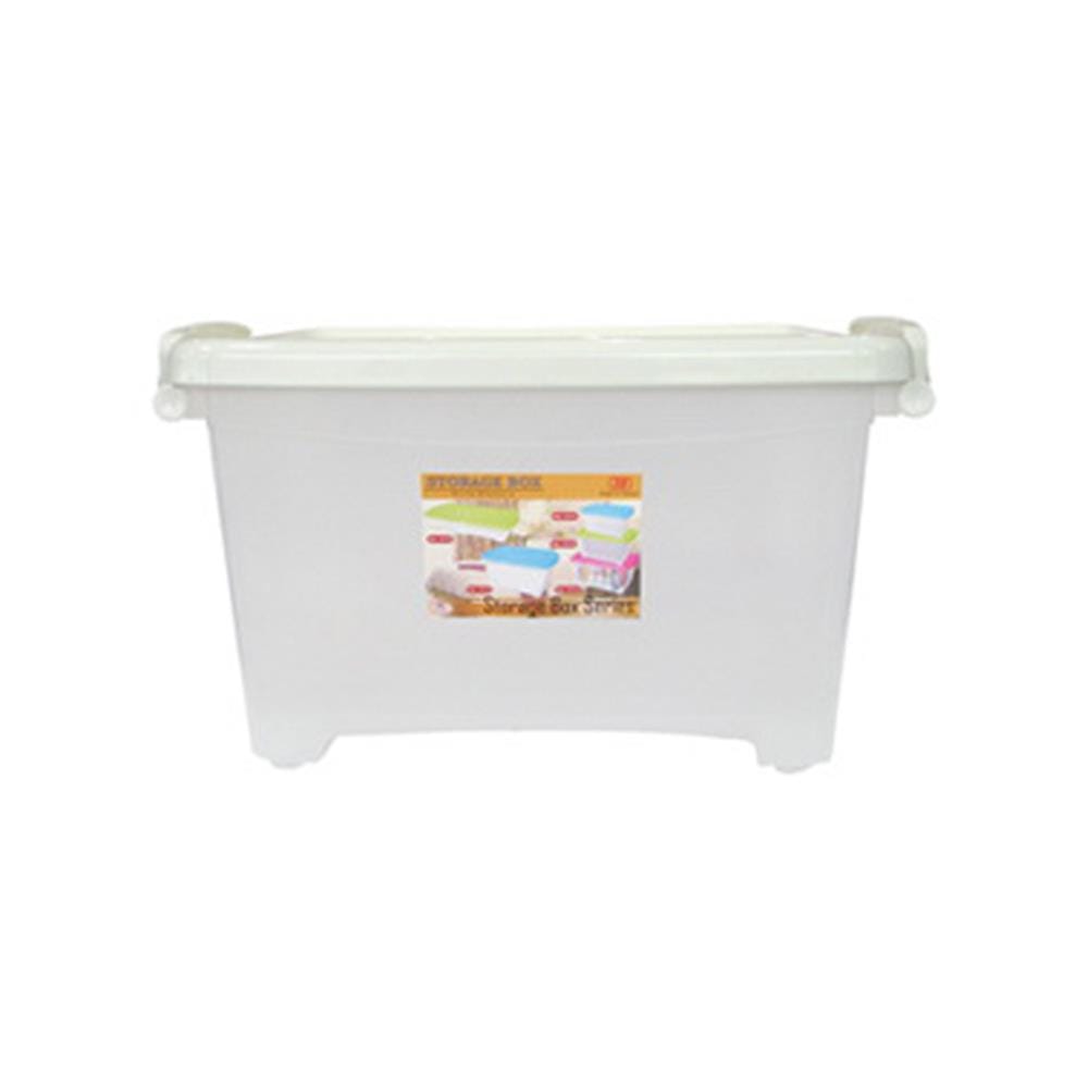 กล่องเก็บของฝาล็อก JCJ 5112 30 ลิตร 47.5x39x26 ซม. สีขาว