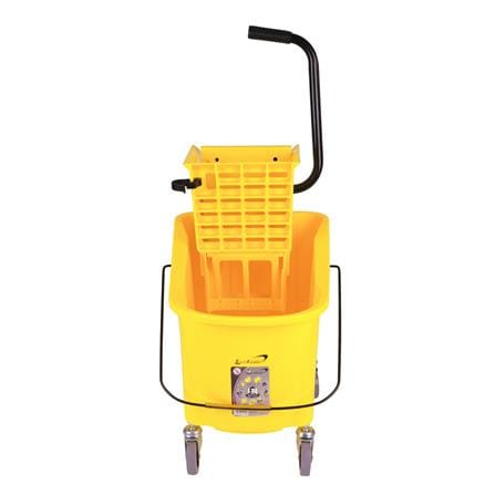 MOP WRINGER BUCKET WITH CASTERS BE MAN BMU01 36L YELLOW_2