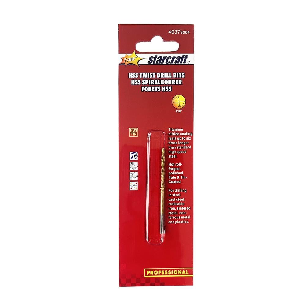 ดอกเจาะเหล็ก STARCRAFT TITANIUM HSS&TIN-COATED 7/64 นิ้ว