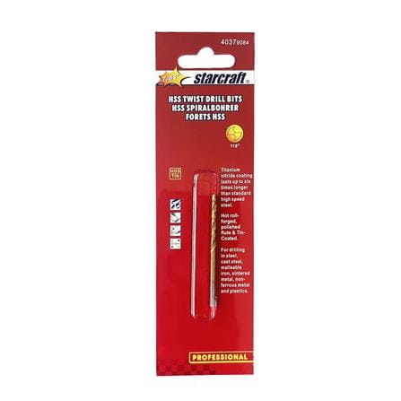 ดอกเจาะเหล็ก STARCRAFT TITANIUM HSS&TIN-COATED 7/64 นิ้ว_1