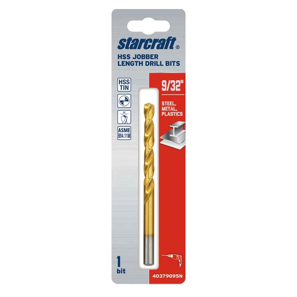 ดอกเจาะเหล็ก STARCRAFT TITANIUM HSS&TIN-COATED 9/32 นิ้ว